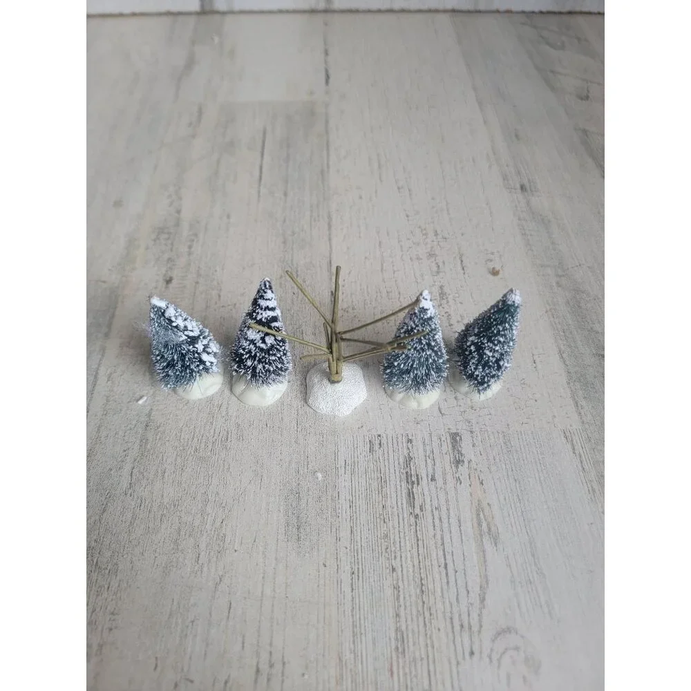 Lemax Mini snow bristle tree bare branch‎ set village accessory xmas